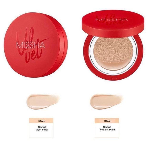 Матуючий тональний кушон Missha Velvet Finish Cushion SPF50+/PA+++ 15 мл 312 фото